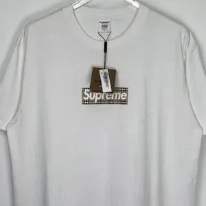 Supreme × Burberry Box Logo Tee White Supreme Burberry Box Logo Tee White Men's - SS22 - US